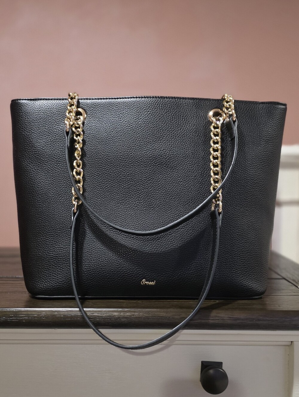 CROSSI Purse/Tote Purse with Gold Hardware - Picture 2 of 4